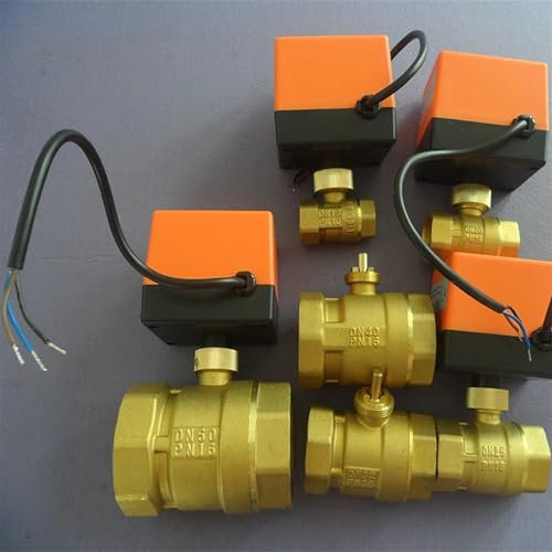 1/2 3/4 1 2 motorisierter Kugelhahn 220V 110V 24V 12V 3-Draht 2-Punkt-Steuerung Messing elektrischer Kugelhahn Absperrventil (Color : 220VAC, Size : DN40)