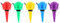 5 Pieces Throw and Ball Set - Portable Attention Game Cup Toy Set for Girls Outdoor