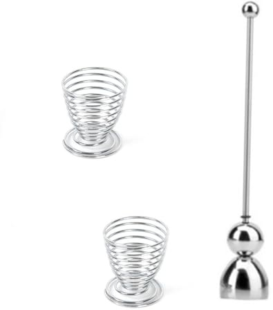 Egg Cracker Topper 304 Stainless Steel Eggshell Cutter Egg Opener Egg Shell Remover Tool Kitchen for Raw & Soft Hard Boiled Egg Environmentally Friendly Resistant to high temperature (Egg opening set)