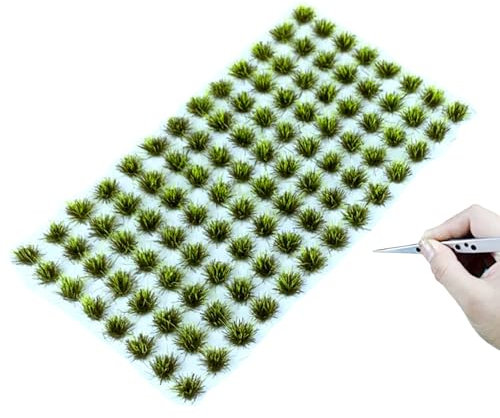 RHQFDM 120 Plantes Modélisme Herbe Statique Tufts Statique Touffes d'herbe Modélisme Décoration Miniature pour Bricolage Train Paysage Gazon Artificiel Herbe Miniature Décoration(Paysage Herbeux 3#)