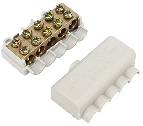Connettore Cavo a Cablaggio Rapido, Conduttore in Ottone a Bassa Resistenza 80A 1000V Connettore Cavo Sdoppiatore con Fissaggio a Vite 4 Pezzi per Interruttore,Fili e cavi