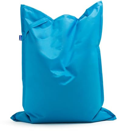 Bruni Kinder-Sitzsack Caree Kids in Blau – rechteckiger Indoor- und Outdoor-Sitzsack für Kinder mit 140x100 cm und Innenhülle, Bean Bag aus Deutschland
