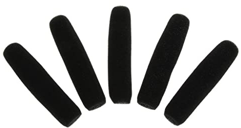 Your Mic with 5x Microphone Windshield Foam Covers - Sponge to Block Wind & Spit - for Interviews & Singing - Replace with Mic Windscreen Foam