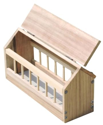 Dualoai Mangiatoia per Piccioni Trogolo Dispenser di Cibo per Pollame Materiale Addensato 40 Cm Forniture per Piccioni Ciotola per Alimentazione per Uccelli M