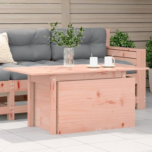 Juroupi Gartentisch Terrassentisch Wetterfest Lounge Tisch Outdoor BalkonhäNgetisch 100x50x75 cm Massivholz Douglasie