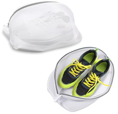 Schuhwaschbeutel für Waschmaschine – Wiederverwendbare Schuhe Waschbeutel für Sneaker, Schuhe & Sportschuhe mit Reißverschluss – Wäschesack Schuhe für Waschmaschine Schuhsack Waschmaschine