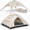 SCHNEIDERFREUDE XXL Quicktent – 245x245x145 cm – Wasserdicht (5000mm Wassersäule), Windstabil & Blitzschnell Aufgebaut – Campingzelt für 2-4 Personen mit Extra Stauraum & Top-Belüftung, Pop Up Zelt