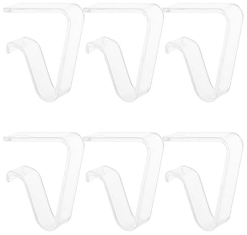 OFFSCH 6stücke Transparente Tischdeckenklammern Antirutsch Tischdeckenhalter Clips Für Outdoor Garten Einfache Befestigung Vielseitig Einsetzbar Große Windfeste Tischtuchklammern