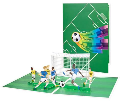 Fußball-Popup-Karte, Happy Birthday, handgefertigt, Sport-Grußkarte, Vatertagskarten für Geburtstag, Jahrestag, Weihnachten