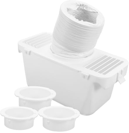 Gadpiparty Kit de Ventilation pour Sèche-linge Intérieur Collecteur de Peluches Blanc en Plastique Facile à Nettoyer pour Tambour de Séchage