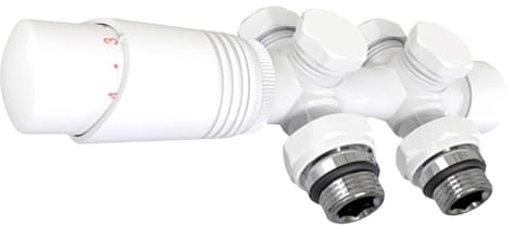 Multiblocks Heizkörper Anschluss-Set Thermostatventile Eckform für Badheizung Zubehör Anthrazit G1/2 Badheizkörper Ventile