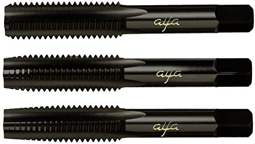 Alfa Tools HTS80032 5/16-18 Hss Black Oxide Alfa Hand Tap Set Made In USA,