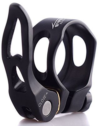 UPANBIKE Cerraduras de asiento abrazadera de tija de bicicleta hueca liberación rápida 31.8 mm 34.9 mm aleación de aluminio clip de tubo（31.8mm,negro）