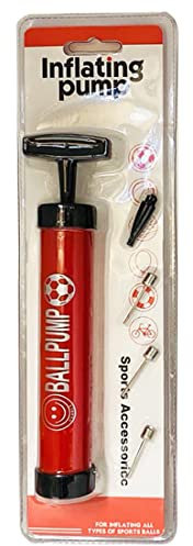 Koolbitz Ball Pump - Portable Air Pump Kit, Inflator Kit with 3 Needles and 1 Nozzles - Hand Pump for Football, Basketball, Volleyball, Rugby and Balloons - Lightweight Sports Inflator