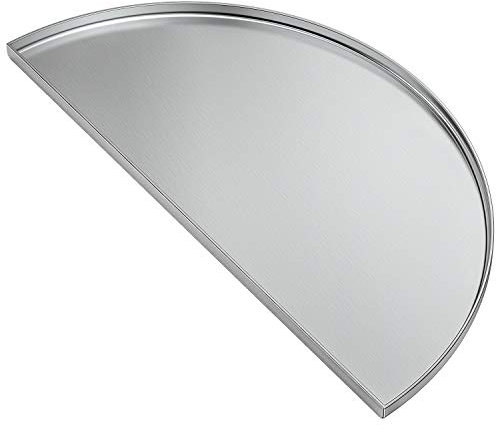 Skyflame - Plancha redonda de acero inoxidable con calefacción uniforme para parrillas de carbón y gas, camping y puerta trasera para parrillas redondas de más de 45,7 cm de diámetro