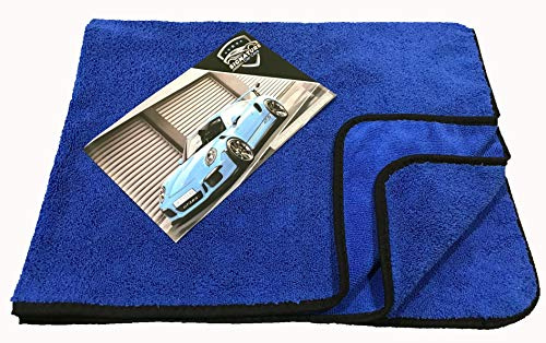 Topteck Signature Car Care - Toalla de secado de microfibra extra grande (90 x 70 cm), paño de secado súper absorbente para coche, accesorios de limpieza