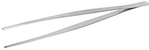 Ideen mit Herz Pinzette aus Edelstahl | 30 cm lang | Mit Innenzahnung & geriffelter Grifffläche | Universal-Helfer für Hobby, Küche und Haushalt