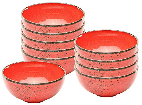 10er SET CreaTable 20072 Nature Collection Dipschale 11,5 cm RED