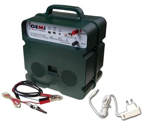 Pastor Eléctrico Electrificador de Cercado con Alimentación Dual 12V/220V Gemi