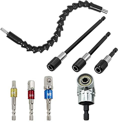 Hex-shank Bohrer Verlängerung Halter 1/4 105° Winkel Schrauber Vorsatz Adapter Flexibler bithalter Schraube Bit Halter 3 Hex Shank Magnetic Drill Extension Holder Drill Extension Rod 3 Socket Adapter