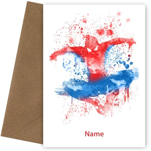 Personalised Spiderman Birthday Card for Son, Brother, Boy, Uncle, Dad, Teacher. Give for Birthday, Fathers Day, Christening, New Baby or Thank You - Watercolour Style