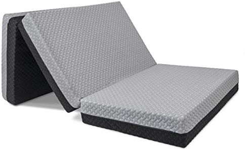 Milliard Dual Sided Premium Tri Folding Mattress, Memory Foam Foldable Mattress with Waterproof Washable Cover, Twin XL (78x 38x 6) + Bonus Eye Mask Included