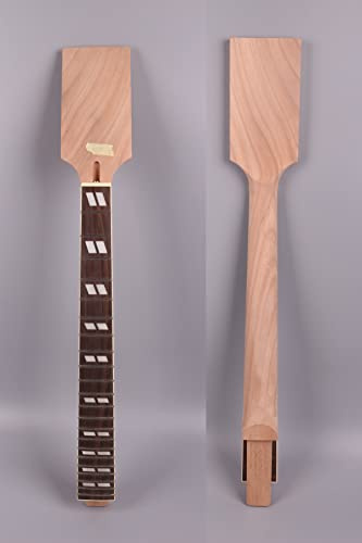 Yinfente E-Gitarrenhals, 22 Bünde, 62 cm, DIY-Gitarren-Paddelkopf, Mahagoni, Palisander, Griffbrett, Paralleleinlage