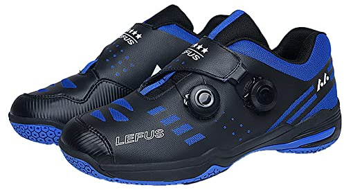 Chaussures De Tennis De Table pour Hommes Unisexe Profession Chaussures De Badminton Légères Antidérapantes Confortables,Bleu,45 EU