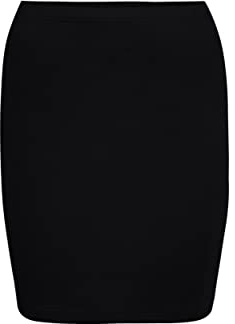 con-ta Damen Schlauchrock, vielseitiges Basic tragbar als Rock, Top, Unterrock, Minirock oder Shirtverlängerung, glatte Optik ohne Seitennähte, für Büro und Freizeit, Gr. S – XXL