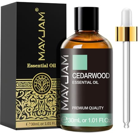 MAYJAM Cedarwood Essential Oils 30ML, Cedarwood Oil for Diffuser, Humidifier, DIY, Home, Wardrobes