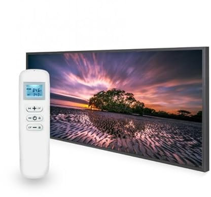 Mirrorstone 580W Smart Wi-Fi Infrared Picture Heater, Electric Heating Panel, Low Consumption Home Living Room (Washing Landscape)