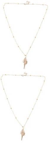 SHERCHPRY 2st Muschel Halskette Natürlich Strand Halsketten Männer Halskette Kette Und Anhänger Aus Sterlingsilber Muschelkette Herren Strandkette Hülse Fräulein Optional Phnom Penh