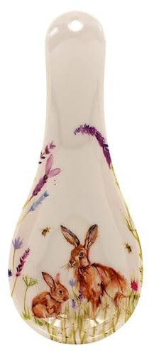 The Leonardo Collection Hares Spoon Rest for Kitchen & Home | Lovely Spoon Holder for Kitchen Accessories | Designed by Jennifer Rose Gallery | Heat Resistant Spoon Rest for All Types of Spoons