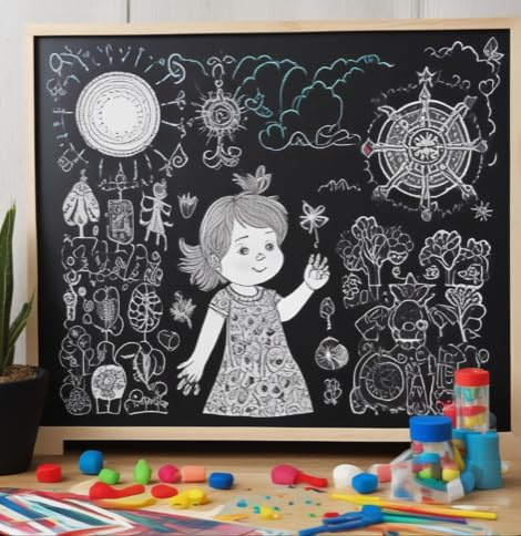 Tafelfolie Selbstklebend Schwarz | Kreidefolie Magnetfolie | Selbstklebende Tafelfolie Schwarz Matt als Tafel für Wand oder DIY Kreidetafel beschreibbar, abwischbar, magnetisch | (100x200cm)
