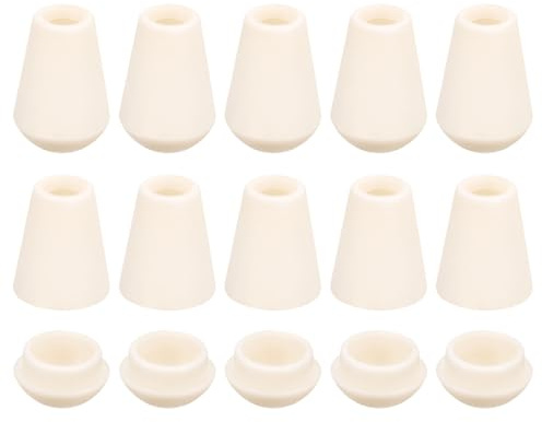 sourcing map Bell End Stoppers Plastic Cord Rope End Lock Rope Fasteners Toggle Clip with Lid for Drawstring Lanyard Backpack