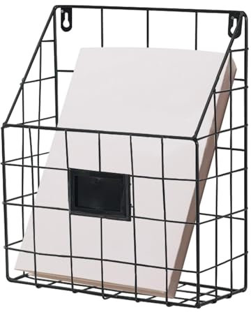 Ruhnjyg Étagères Murales, Porte Magazine Suspendu avec Panier à Journaux Mural