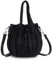 Fecialy Leder Eimer Taschen für Damen plissiert Handtasche Drawstring Crossbody Bag Unique Tote Schulter Handtaschen