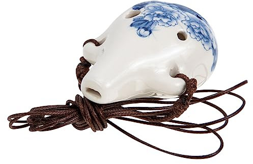 SHOWERORO Mini-okarina Aus Keramik Für Tragbares Übungs-instrument Dekoratives Wind-instrument Einfach Zu Spielen Lagern