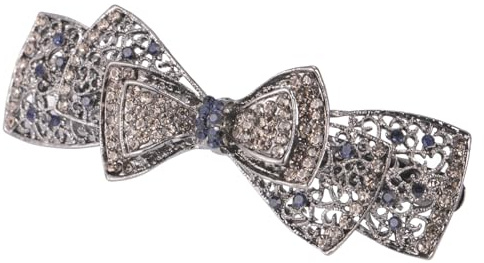 KKJOY Metallo Vintage Fermaglio Capelli Donna, Fiocco di Strass Mollette per Capelli Donne, Accessori Forcine per Capelli Sposa, Spille Pinza Capelli Elegante