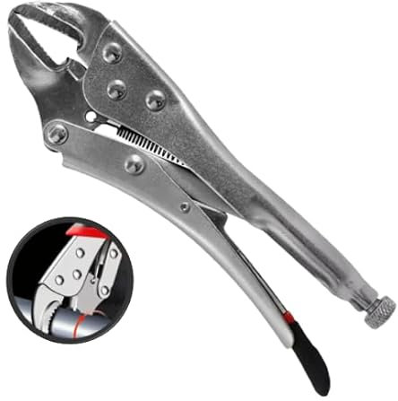 Locking Pliers Quick-Release & Self-Locking with Induction-Hardened Angled Teeth for Increased Gripping Power Heavy-Duty (1O-INCHES)