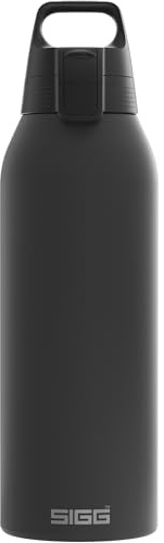 SIGG - Edelstahl Trinkflasche - Shield ONE Black - Für Kohlensäurehaltige Getränke Geeignet - Auslaufsicher - Federleicht - BPA-frei - Outdoor & Fitness - 1.5 L
