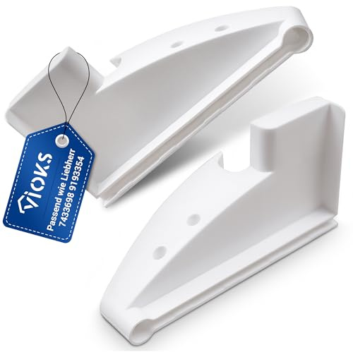 VIOKS Seitenteil Set Halterung Links + Rechts Ersatz für Liеbherr 9193353 7436004 + 7433698 9193354 Kühlschranktür Halter - Kühlschrank Tür Halterung Set - Tür Halter für Flaschenfach