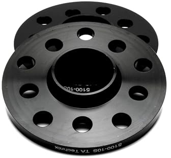 TA Technix Spurverbreiterung 10mm pro Seite / 20mm pro Achse mit Zentrierung in schwarz, mit Festigkeitsnachweis, Art.-Nr. 5100-10SP