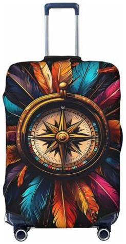 Kaifanee Copertura elastica per bagagli da viaggio, protezione per valigia, stivali da cowboy e cappello paesaggio desertico, copertura per bagagli antigraffio adatta per bagagli da 45,7 a 55,7 cm
