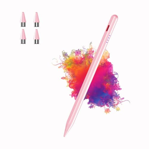 Tablet Stylus Pens for Touch Screens,with High Precision and Magnetic Adsorption, Digital Pen Compatible with Huawei/Samsung/Lenovo/iPhone and Other Android Smartphone and Tablets Devices-pink