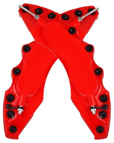 Healifty 2pcs Brake Caliper Covers Large Red Rear Brake Caliper Protectors Car Wheel Hub Aesthetic Covers Automotive Accessories for Vehicle Modification