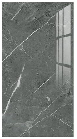 Marble Self Adhesive Wall Tile Stickers for Bathroom, Thicken Self Adhesive Wall Tiles Waterproof,Peel and Stick on Vinyl Marble Tiles for Living Room Bedroom Kitchen (12, Dark Grey Marble)
