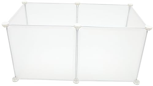 Toddmomy Valla para Hámster y Jaula para Animales Pequeños, Valla De Ejercicio Interior para Mascotas, Paneles De Plástico Mate, Tamaño 35x35 Cm, Uso para Hámsteres, Conejos y Erizos