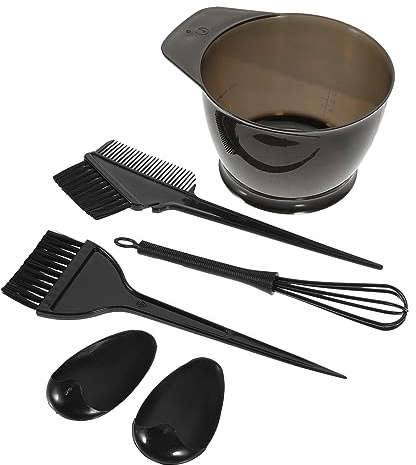 GALPADA Kit per Tinta Chioma 5 Pezzi in Plastica Riutilizzabile Pennello e Ciotola Portatile per Colorare i Chioma, per Saloni Professionali e Uso Domestico