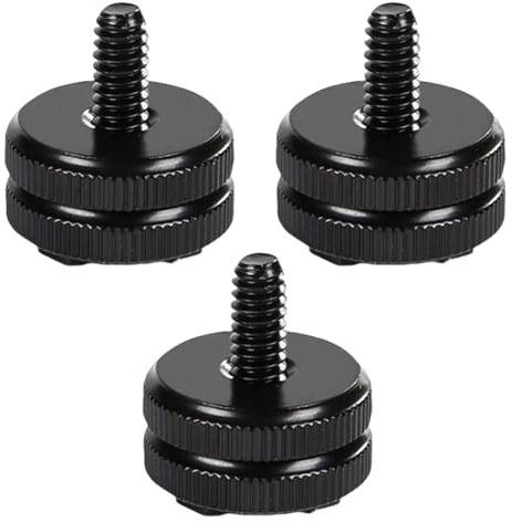 GNALIA 3 Pièces Adaptateur Griffe Camera Daptateur Hot Shoe Vis D'Adaptation Filetage 1/4 Vis De Trépied 1/4 Pour Microphone Flashs Moniteur Appareils Photo Caméscopes